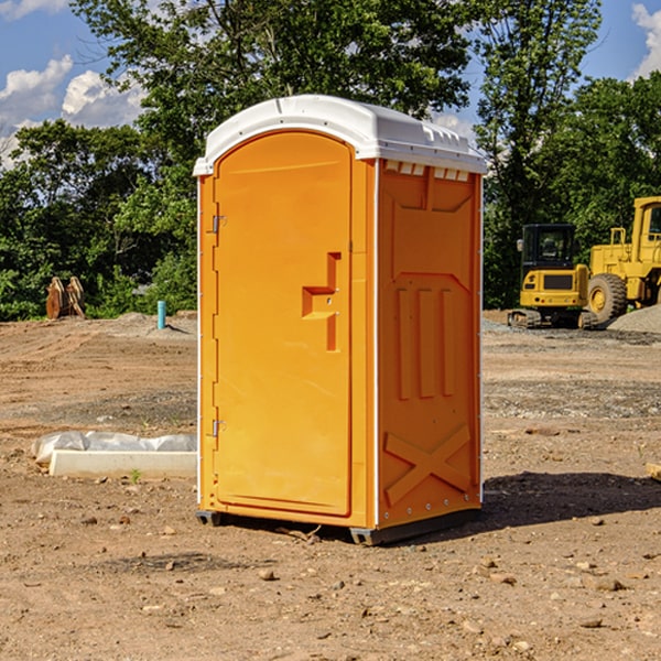 can i customize the exterior of the portable toilets with my event logo or branding in Estherville IA